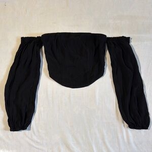 Wild Fable Elegant Black Off-Shoulder Blouse